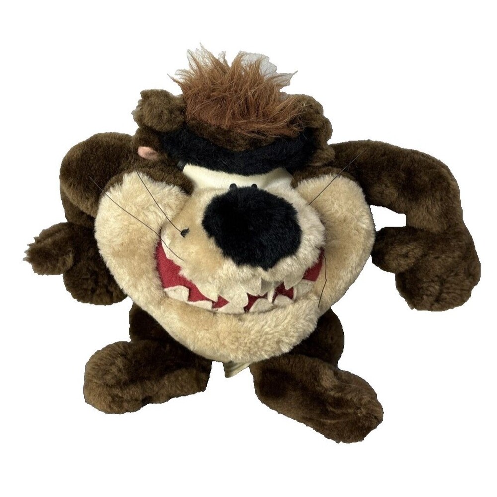 Looney Tunes Taz Plush Tasmanian Devil Ace 1998 10” Stuffed Animal Toy VTG
